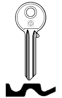 Afbeelding van Silca Cilindersleutel brass WA6R