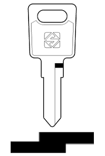 Afbeelding van Silca Autosleutel z/plastic kop brass WGU1