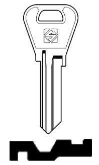 Afbeelding van Silca Cilindersleutel staal WEI8