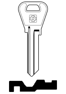 Afbeelding van Silca Cilindersleutel brass WEI9