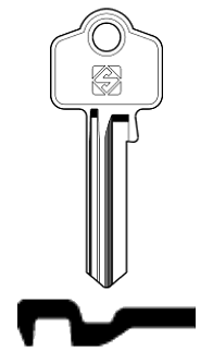 Afbeelding van Silca Cilindersleutel brass WC3