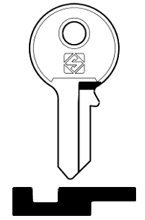 Afbeelding van Silca Cilindersleutel brass YAR1