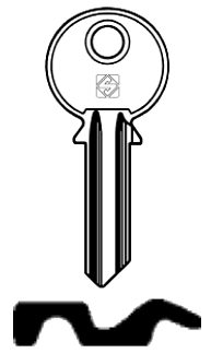 Afbeelding van Silca Cilindersleutel brass YD1