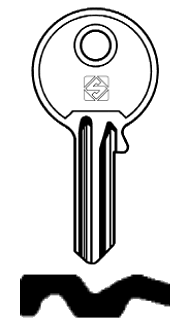 Afbeelding van Silca Cilindersleutel brass YD4