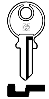 Afbeelding van Silca Cilindersleutel brass YT10