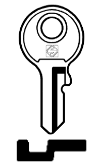 Afbeelding van Silca Cilindersleutel brass YT11