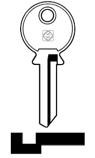 Afbeelding van Silca Cilindersleutel brass YT13