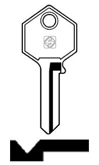 Afbeelding van Silca Cilindersleutel brass YT14