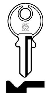 Afbeelding van Silca Cilindersleutel brass YT4