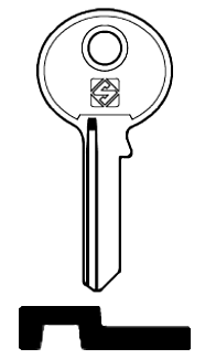 Afbeelding van Silca Cilindersleutel staal YUH1R