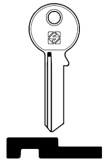 Afbeelding van Silca Cilindersleutel staal YUH2R