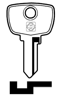 Afbeelding van Silca Autosleutel z/plastic kop staal ZD1