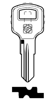 Afbeelding van Silca Autosleutel z/plastic kop brass ZD26R