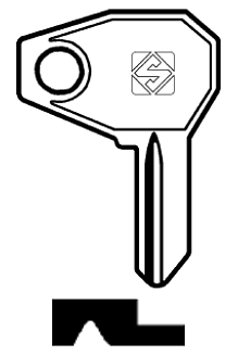 Afbeelding van Silca Autosleutel z/plastic kop staal ZD2