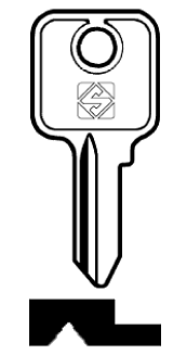 Afbeelding van Silca Autosleutel z/plastic kop staal ZD3