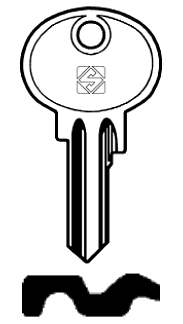 Afbeelding van Silca Autosleutel z/plastic kop staal ZD4