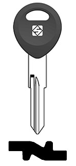 Afbeelding van Silca Autosleutel plastic kop brass ZD40RDP