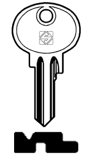 Afbeelding van Silca Autosleutel z/plastic kop staal ZD5