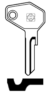 Afbeelding van Silca Autosleutel z/plastic kop staal ZD7