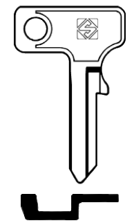 Afbeelding van Silca Autosleutel z/plastic kop staal NE44