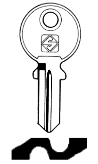 Afbeelding van Silca Autosleutel z/plastic kop staal RO1