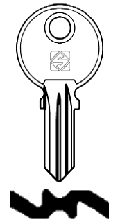 Afbeelding van Silca Autosleutel z/plastic kop staal RO15