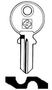 Afbeelding van Silca Autosleutel z/plastic kop staal RO1R