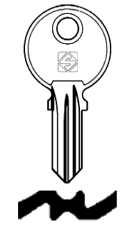 Afbeelding van Silca Autosleutel z/plastic kop staal RO15R