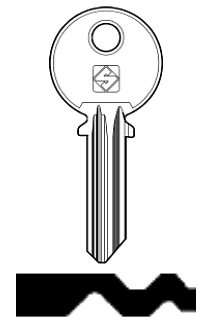 Afbeelding van Silca Cilindersleutel staal RO22