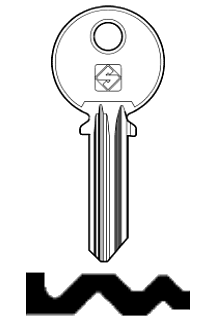 Afbeelding van Silca Cilindersleutel staal RO24