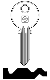 Afbeelding van Silca Cilindersleutel staal RO26