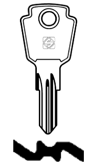 Afbeelding van Silca Autosleutel z/plastic kop staal RO2