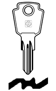 Afbeelding van Silca Autosleutel z/plastic kop staal RO2R