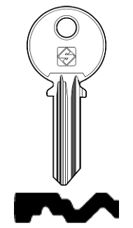 Afbeelding van Silca Cilindersleutel staal RO37