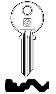 Afbeelding van Silca Cilindersleutel staal RO37R