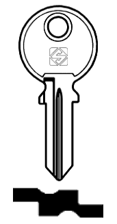 Afbeelding van Silca Autosleutel z/plastic kop staal RO35