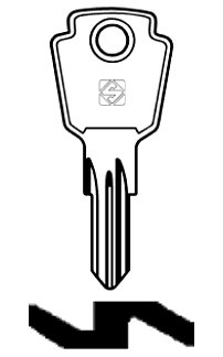 Afbeelding van Silca Autosleutel z/plastic kop staal RO3R