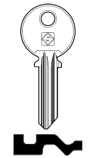 Afbeelding van Silca Cilindersleutel staal RO43R