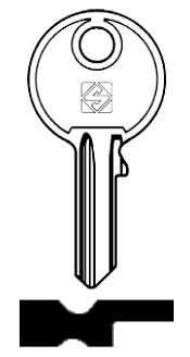 Afbeelding van Silca Cilindersleutel staal RO44