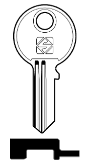 Afbeelding van Silca Cilindersleutel staal RO45