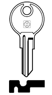 Afbeelding van Silca Cilindersleutel staal RO49