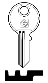 Afbeelding van Silca Cilindersleutel staal RO4R