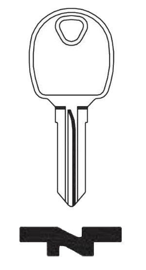 Afbeelding van Cilindersleutel staal RO-46