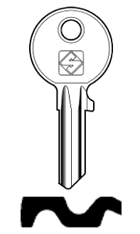 Afbeelding van Silca Cilindersleutel staal RO51