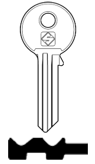 Afbeelding van Silca Cilindersleutel staal FH10R