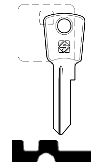 Afbeelding van Silca Cilindersleutel staal FH22R