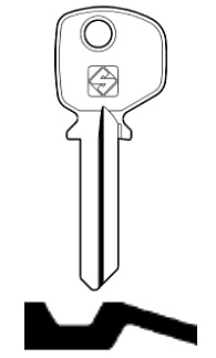 Afbeelding van Silca Cilindersleutel staal FH9