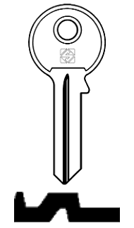 Afbeelding van Silca Cilindersleutel staal GO1R