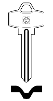 Afbeelding van Silca Cilindersleutel brass GO5