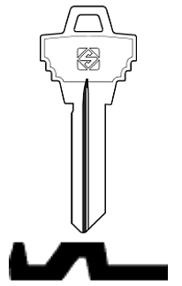 Afbeelding van Silca Cilindersleutel brass GO4R